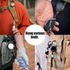 1/4Pcs Retractable Keychain with 60CM Steel Cord Heavy Duty Carabiner Badge Reel ID Holder Extendable Camping Hiking Hanging Buckle Keyring