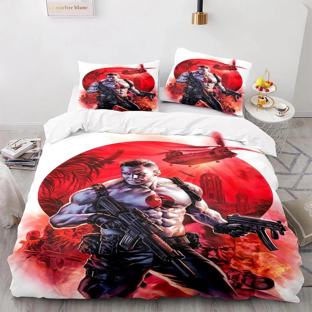 Постельное белье BloodShot Набор Blood Warrior Пододеяльник Покрывало для спальни Односпальное Двуспальное King Size Чехол для одеяла Домашний текстиль Инструмент