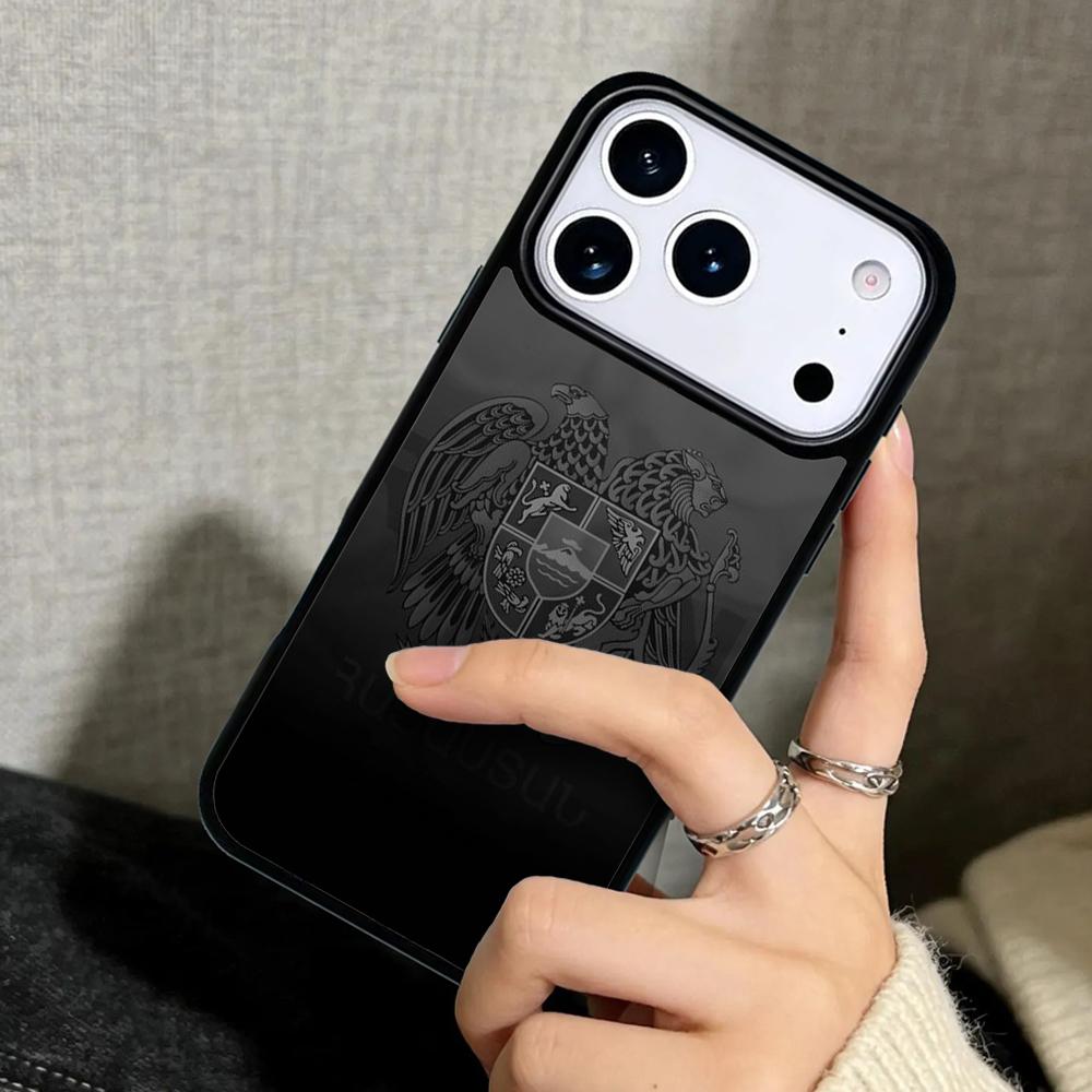 Чехол Case для iPhone 17 Air 16 Pro Max 15 Plus 11 13 Mini 14 12 Задняя крышка телефона Армения Флаг армян мягкий
