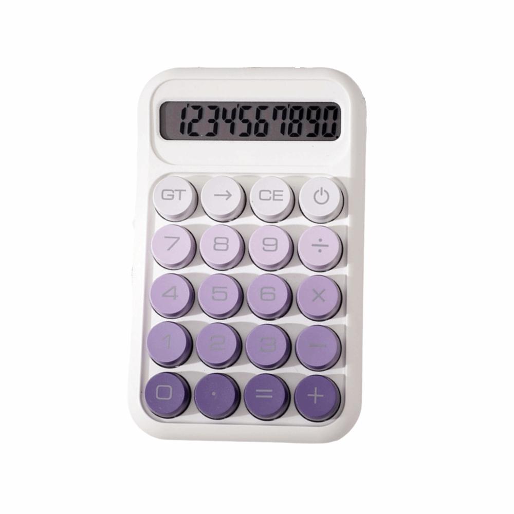 10-digit Display Electronic Calculator Transparent Design Gradient Color Mechanical Keyboard Calculator Lcd Display