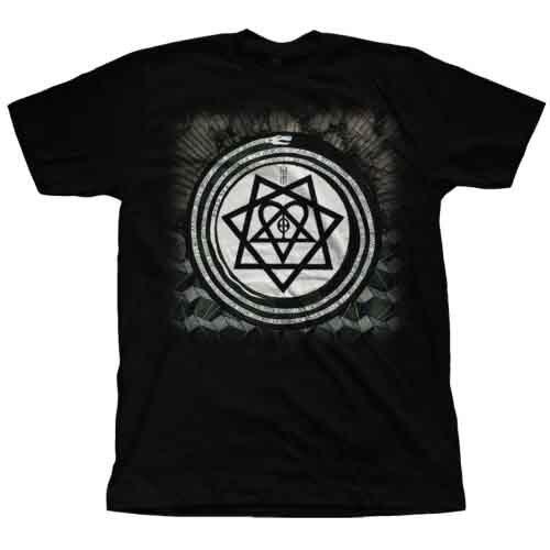HIM Men's Album Symbols Short Sleeve T-Shirt, Black, X-Large