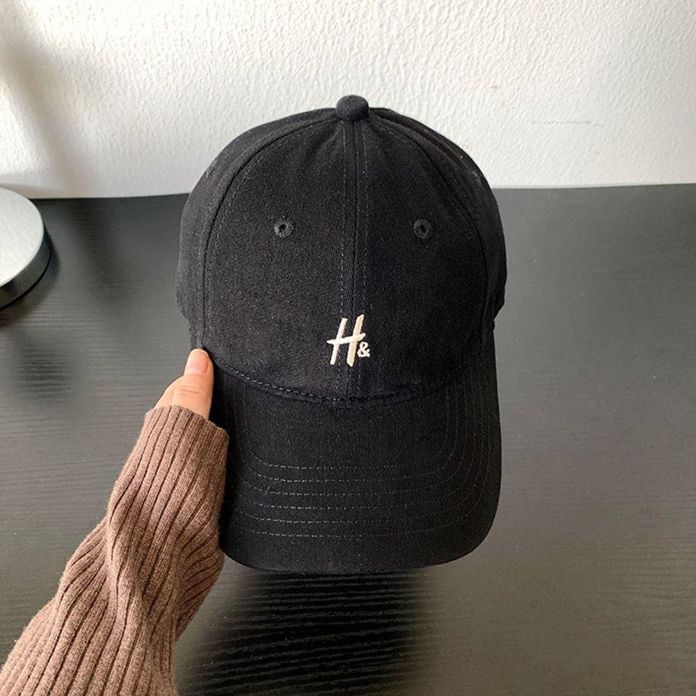 Shows Face Small Sun Visor Hats H Letter Hip Hop Hat Fashion Duckbill Cap  Spring Summer Autumn