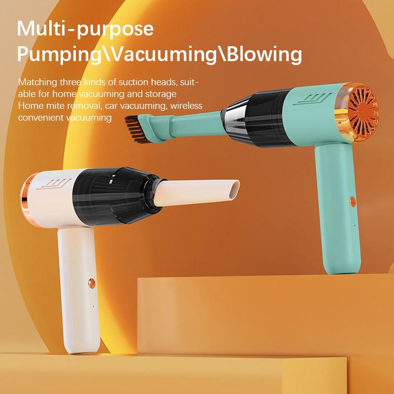 Многофункциональный пылесос 2-в-1, ручной беспроводной пылесос с мощным всасыванием, складной вентилятор для барбекю, пылесос для дома и автомобиля