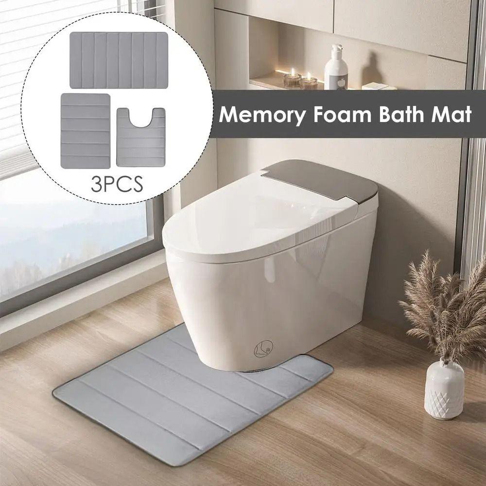 3 шт./компл. Быстросохнущие коврики для ванной, наборы, водопоглощающие мягкие коврики, новый коврик для пола в ванной для домашнего пола