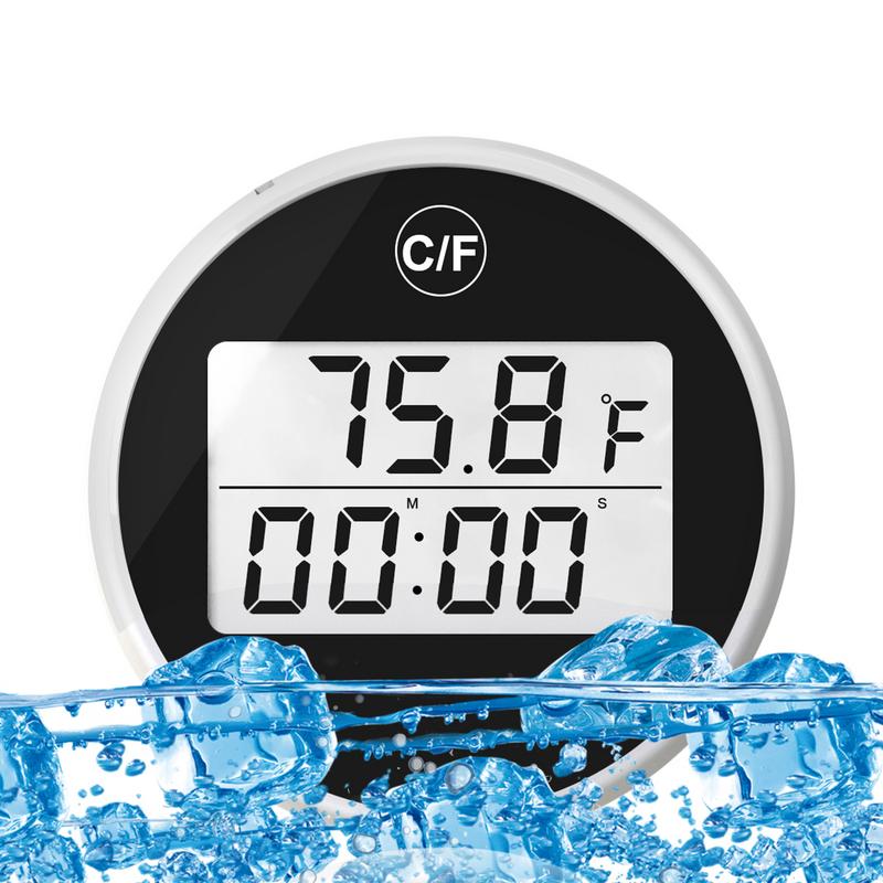 Термометр для водяной бани с таймером, маленький, плавающий, водонепроницаемый, термометр для ледяной ванны со светодиодным дисплеем, водонепроницаемый, для холодных погружений