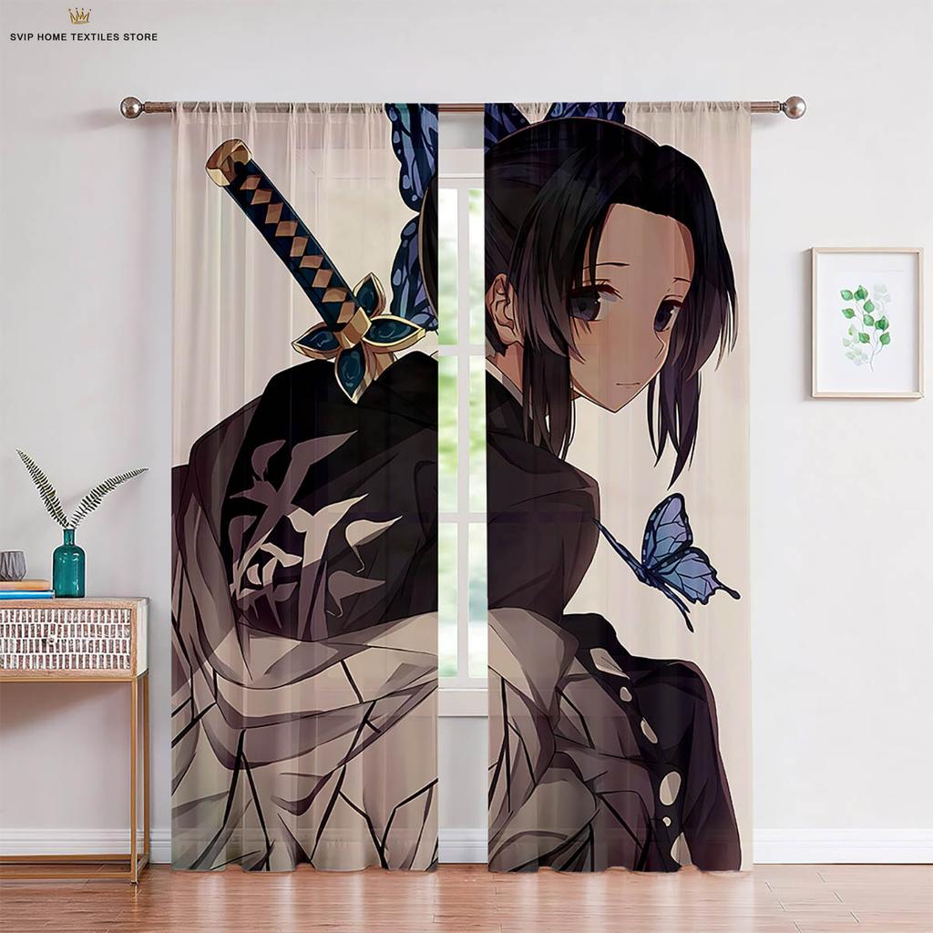 Шторы с принтом в виде горячих японских комиксов, подходят для спальни, общежития, гостиной, кабинета, декоративные шторы