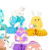 Набор из 9 шт. Easter Honeycomb Decor Set Кролик и Яйцо Тематические Центральные Украшения для Стола Вечеринки Домашний Декор Праздничные 3D Сотовые Шары
