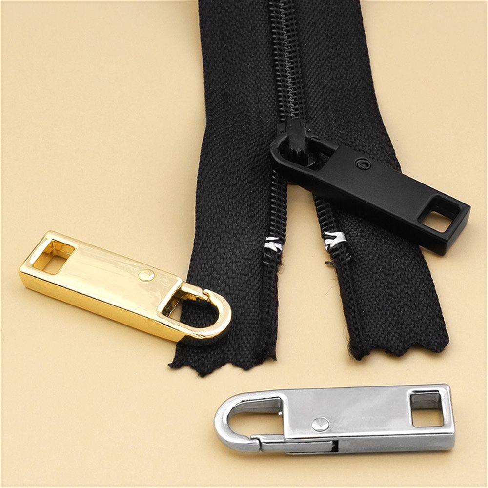 5pcs Replacement Detachable Sewing Kit Zipper Pull Metal Zip Zipper Slider Metal Zipper Head