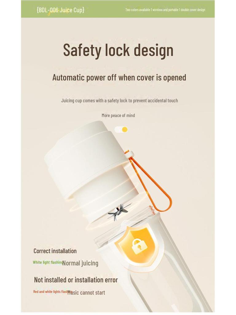 Portable Multi-Function Wireless Juicer & Blender Cup