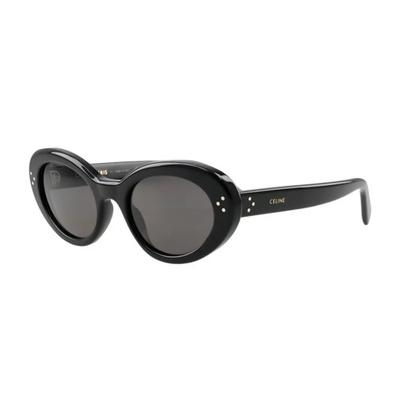 Celine CL40193I 01A 3 Dot Cat-Eye Oval International Fit Sunglasses