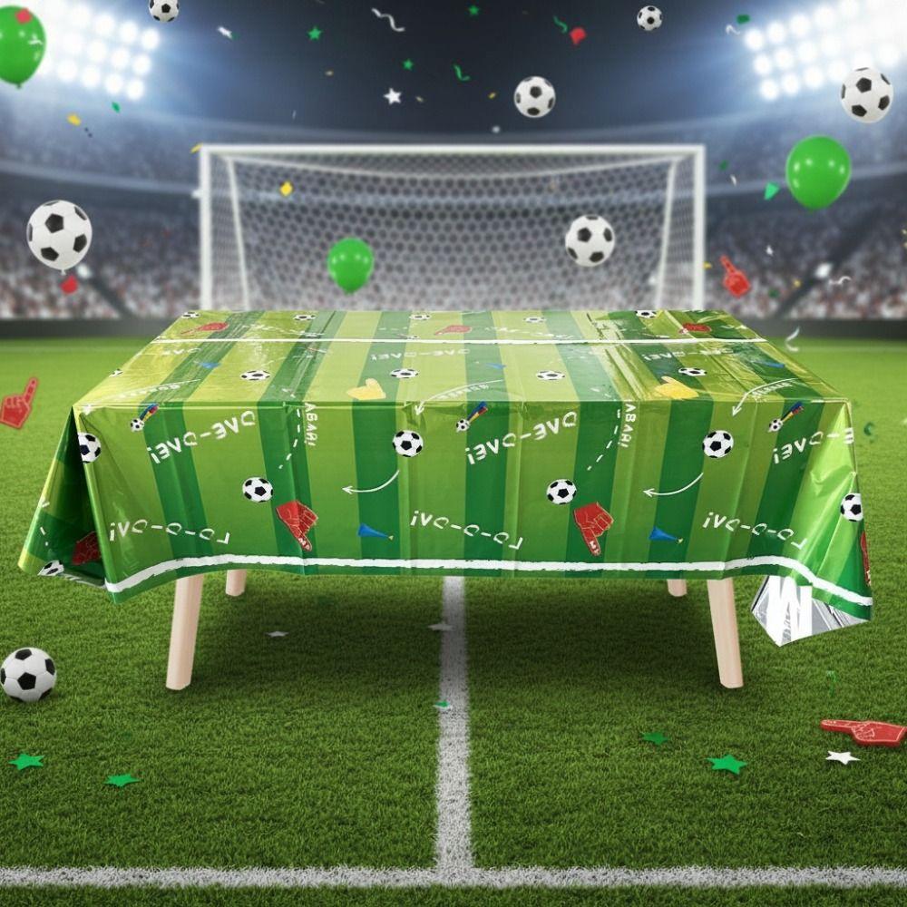 2PCS Waterproof Soccer Match Table Cover Stain-resistant Football Sport Table Linen Party Decor