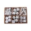 24Pcs/Box Christmas Bow Ball Cane Decoration Set Diy Xmas Tree Hanging Pendants Home Christmas Party Decoration Supply