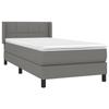 Maison Exclusive - Sommier à lattes de lit et matelas Gris foncé 90x190 cm Tissu