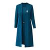 Шт./компл. Женское пальто платье костюм с длинными рукавами средней длины однотонный цвет куртка без рукавов