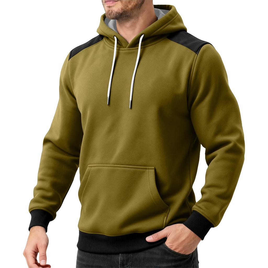 Men's Colorblock Sweatshirt Hoodie Men's Sports Large Size Casual Sweatshirt