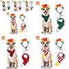 Festive Knitted Christmas Scarf For Pets Featuring Colorful Cartoonish Wig Design For Dogs