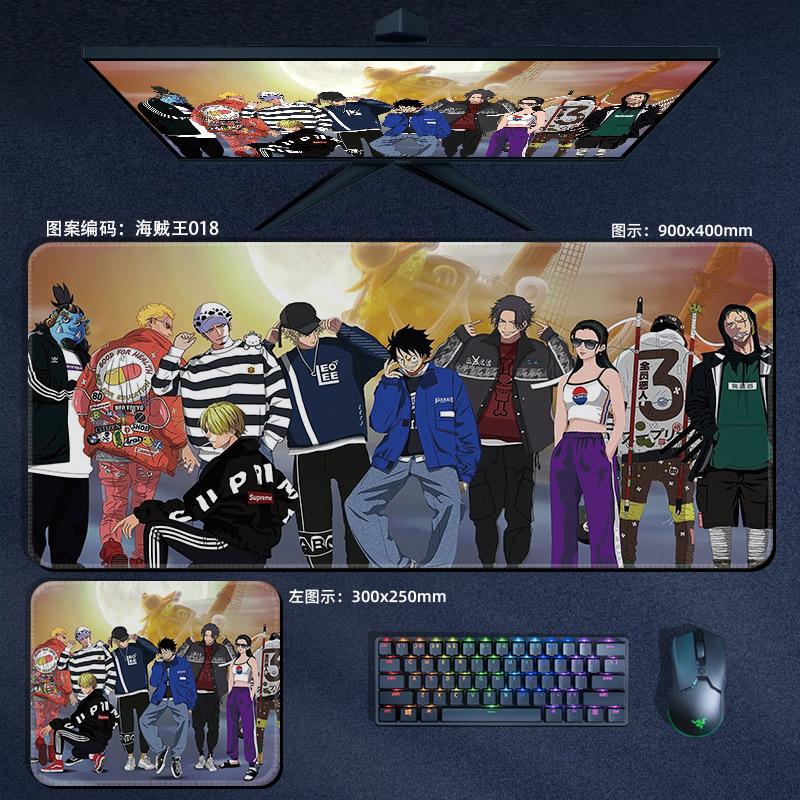 One Piece All Characters Large Gaming Mouse Pad with NonSlip Base Anime Desk Mat for Gamer and Office Decor