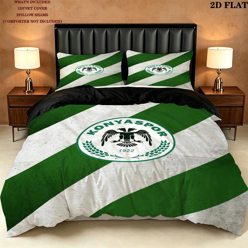 Kocaelispor Kulb Pattern Bedding uilt Set uilt Cover Pillowcase Home Decoration Birthday Gift (1 * duvet cover + 2 * pillowcase without core)