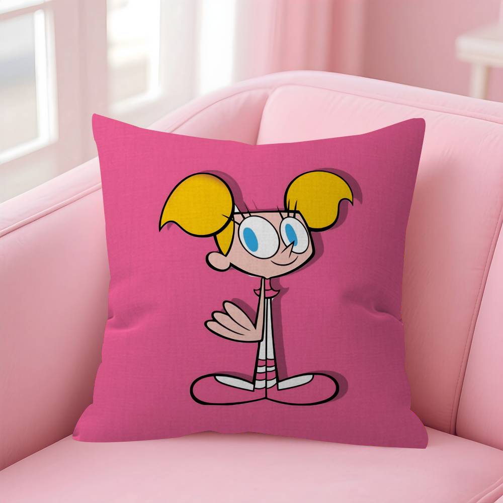 Cartoon DDexters LLaboratory Cushion Cover Decorative Pillow Sofa Home Decor Case Pillow Cases