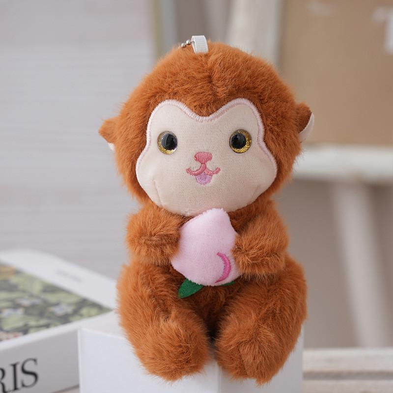 Soft Monkey Plush Keychain Pendant Figure Cotton Backpack Accessory Collecting