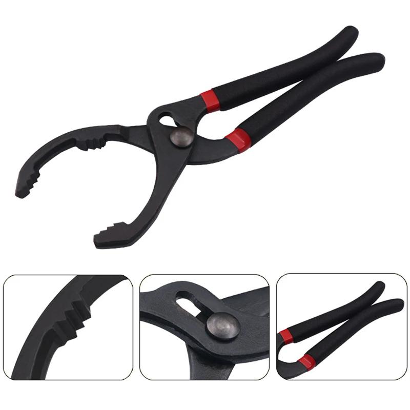 1pc 10 Inch/12 Inch Oil Filter Clamp Type Wrench Auto Repair And Maintenance Tool Oil Grid Pliers Car Disassembly Hand Tools