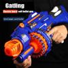Gun Toy Children's Electric Continuous Shooting Gatling Suction Cup Soft Bullet BB Gun for Kids Gift