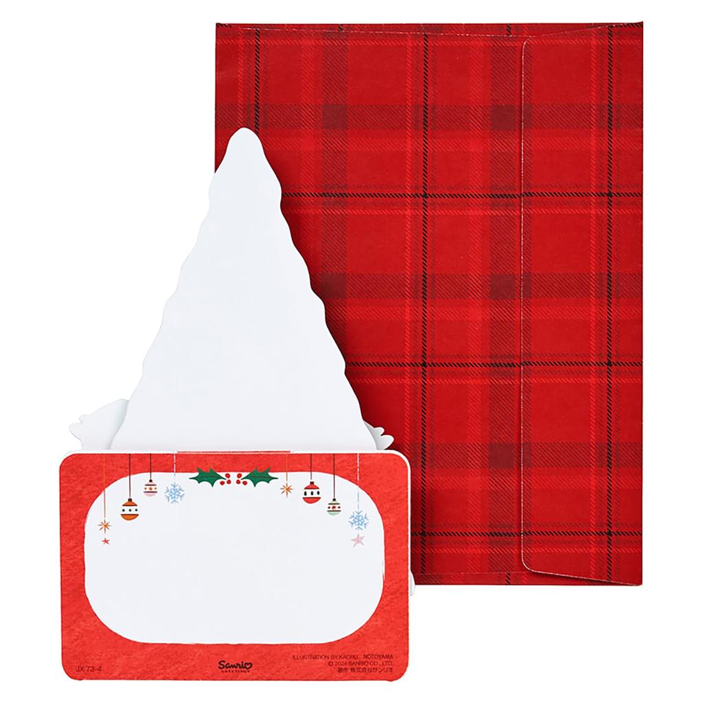 Рождественская открытка Sanrio с лазерной резкой в виде животного и дерева. Поздравительная открытка JX 109045 73-4