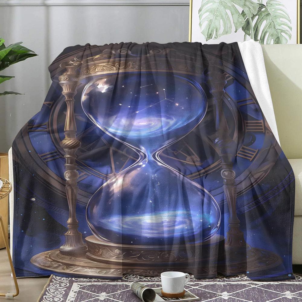 Hourglass Of The Cosmos Throw Soft Flannel AC Blanket Lightweight Summer Nap Throw Cozy Blanket for Sofa Bed Travel Home