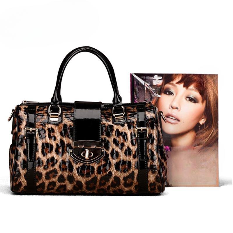 Новая сумка с леопардовым принтом, сумка из коровьей кожи, большая вместимость, женская сумка через плечо