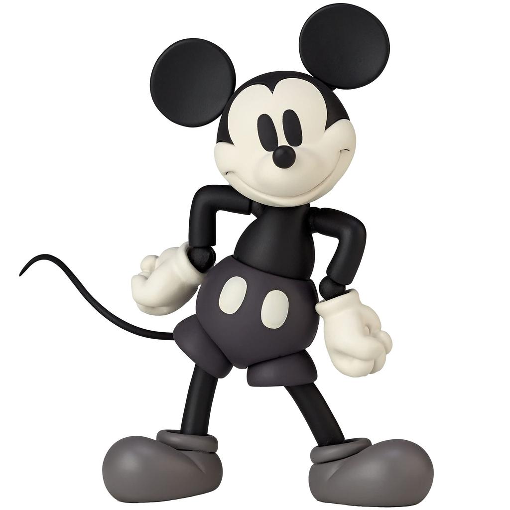 Kaiyodo figurecomplex MOVIE REVO Микки Маус Монохромный Цвет МИККИ МАУС монохромный цвет 105 мм АБС ПВХ Окрашенная Фигурка Действия Revoltech (1936 / Вер.)