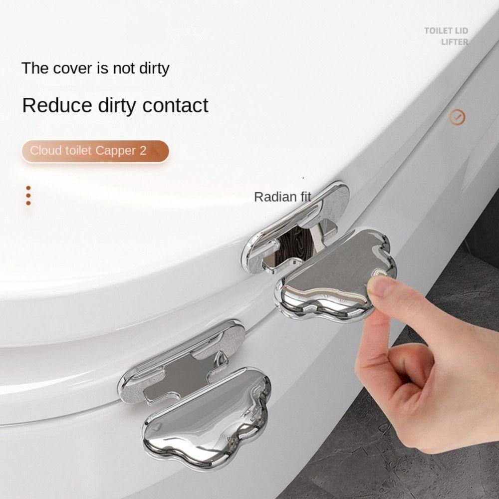 2pcs Non-slip Toilet Lid Lifter Anti-dirty Pot Seat Lifter Light Luxury Toilet Bowl Lifter Home