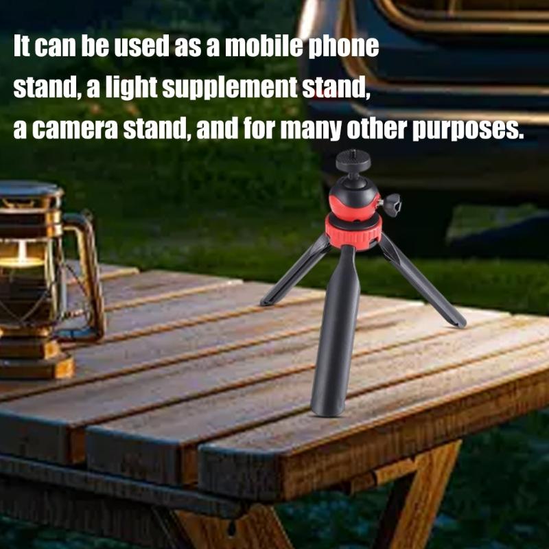 Мини-штатив для настольной съемки, ручной кронштейн-держатель, гибкая шаровая головка, крепление с винтом 1/4 дюйма для селфи