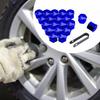 Automotive Wheel Lug Nut Covers Blue PP Protective Bolt Head Cap Decoration Kit for Car SUV Wheels Universal