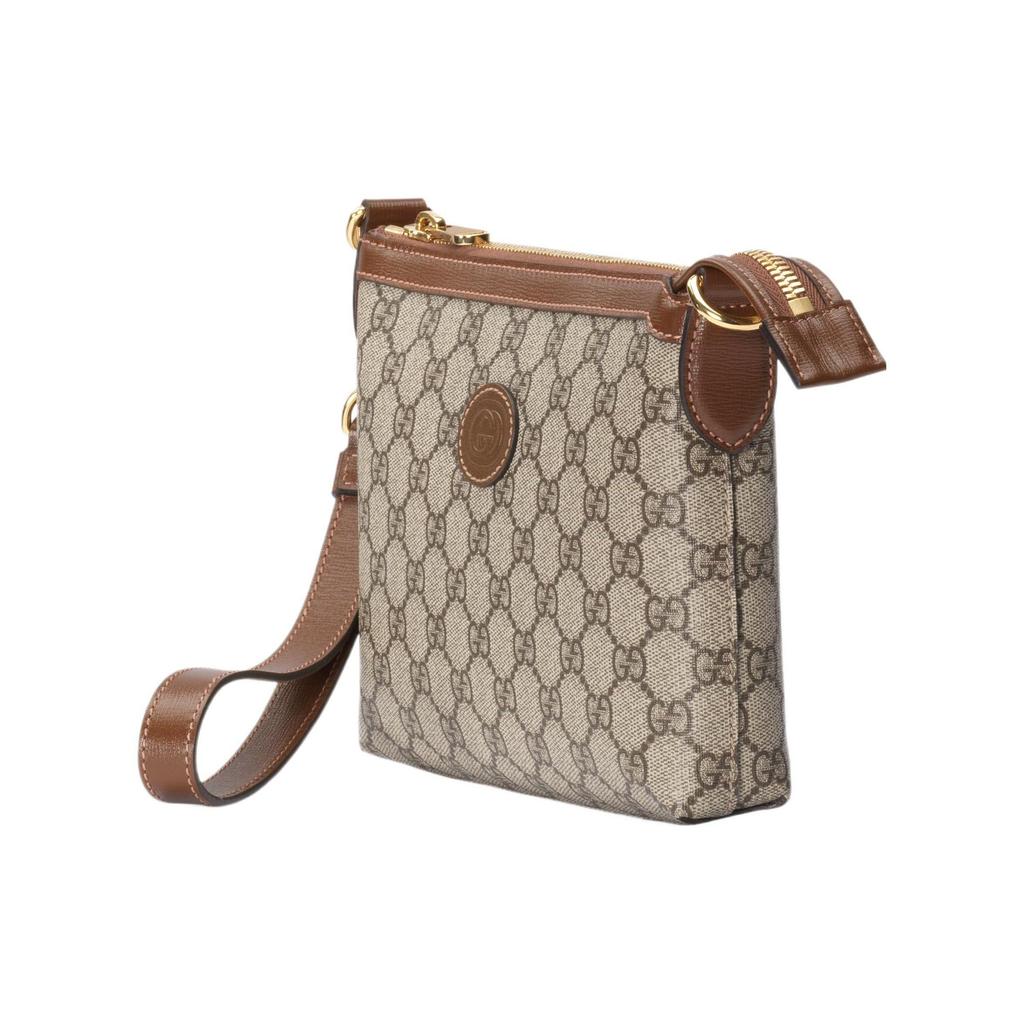 GUCCI Interlocking G Bi-Fold Wallet Black Pebbled Canvas Yellow Interior Silver Hardware Card Holder for Men Daily Use Business 760021-92THG-8563