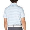 FootJoy Men's Heather Stripe Short Sleeve Button-Down Golf Shirt, Heather Blue Jay, Size Small (FJ-S25-S11, 34519-S)