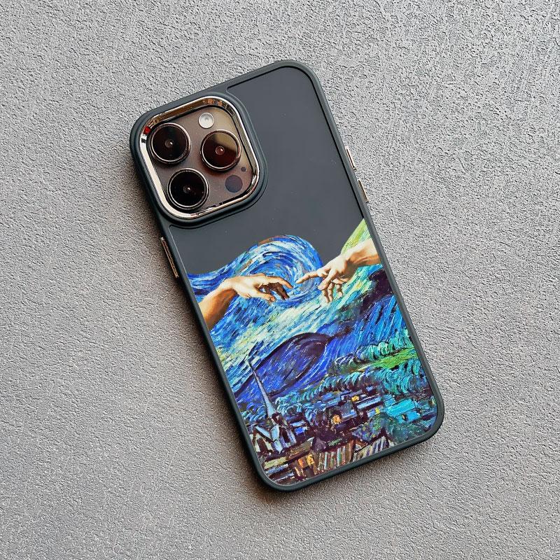 Силиконовые чехлы для телефона с художественной росписью для iPhone 11 12 13 14 15 Pro Max X XS XR 7 8 Plus SE 2020 15 14 Plus Ударопрочный чехол