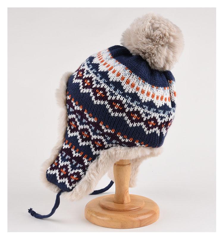 Модная ретро шапка Lei Feng женская теплая осенне-зимняя плюшевая ветрозащитная универсальная защитная шапка для ушей вязаная шапка для катания на лыжах