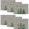 Christmas Snowman & Snowflake Plaid Insulated Placemat - Festive Table Decoration