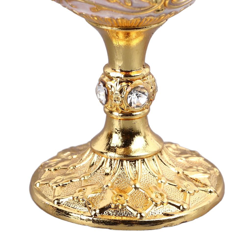 2PCS Small Zinc Alloy Goblet 30ml Capacity Embossed Wine Glass Metal Wine Cup Banquet Celebration