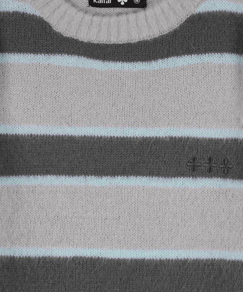 KAIFAI Kush Stripe Knit (Gray) K25Zb169