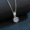 New Real 3 Carat Moissanite Necklace Pendant For Women Diamond 18K White Gold Plated 925 Sterling Silver Wedding Neck Jewelry