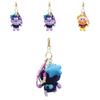Charming Anpanman Bacteria Plush Toy Keychain With Colorful Star Accessories