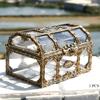 Halloween Pirate Transparent Treasure Box Crystal Plastic Box Pirate Scene Decoration Props Transparent Storage Box