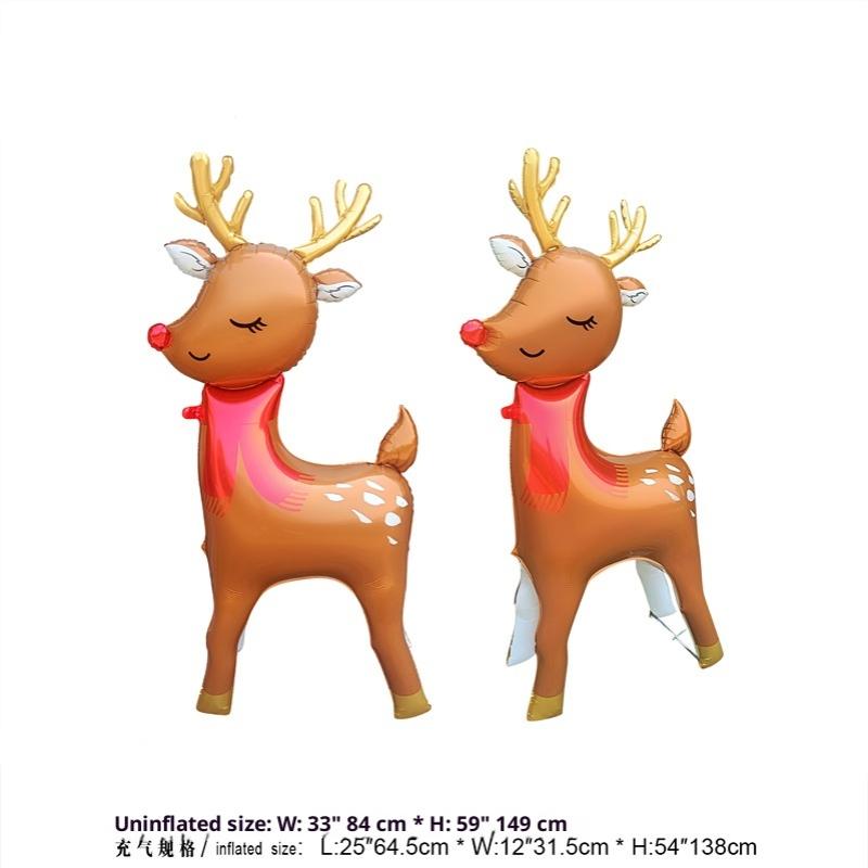 1 шт. Санта Клаус Снеговик Навидад Большой стоящий воздушный шар Год Пряничный человечек Стоящие Рождественские фольгированные шары Товары для вечеринки