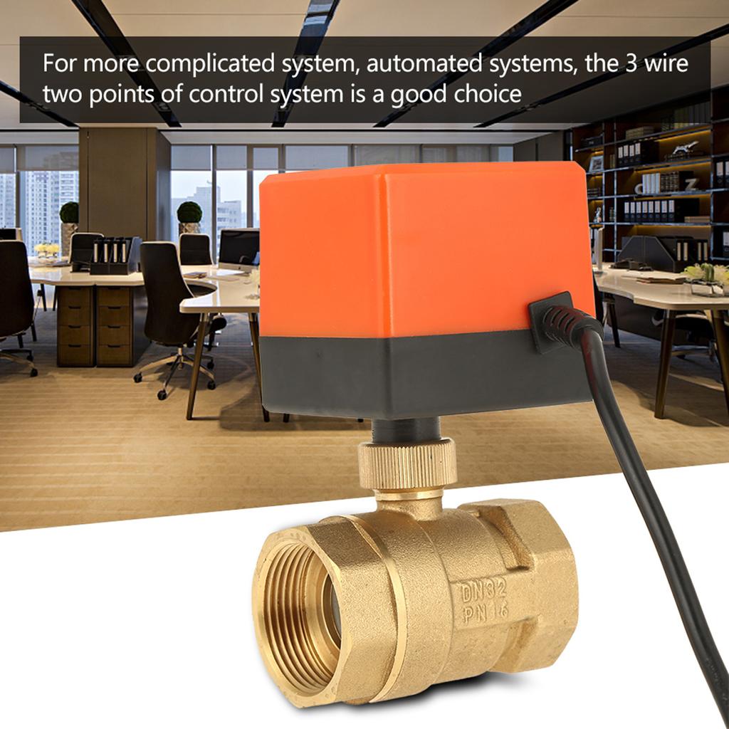 1 шт. AC 220 В G114 DN32 2-ходовой 3-проводной 2-точечный латунный электрический моторизованный шаровой кран
