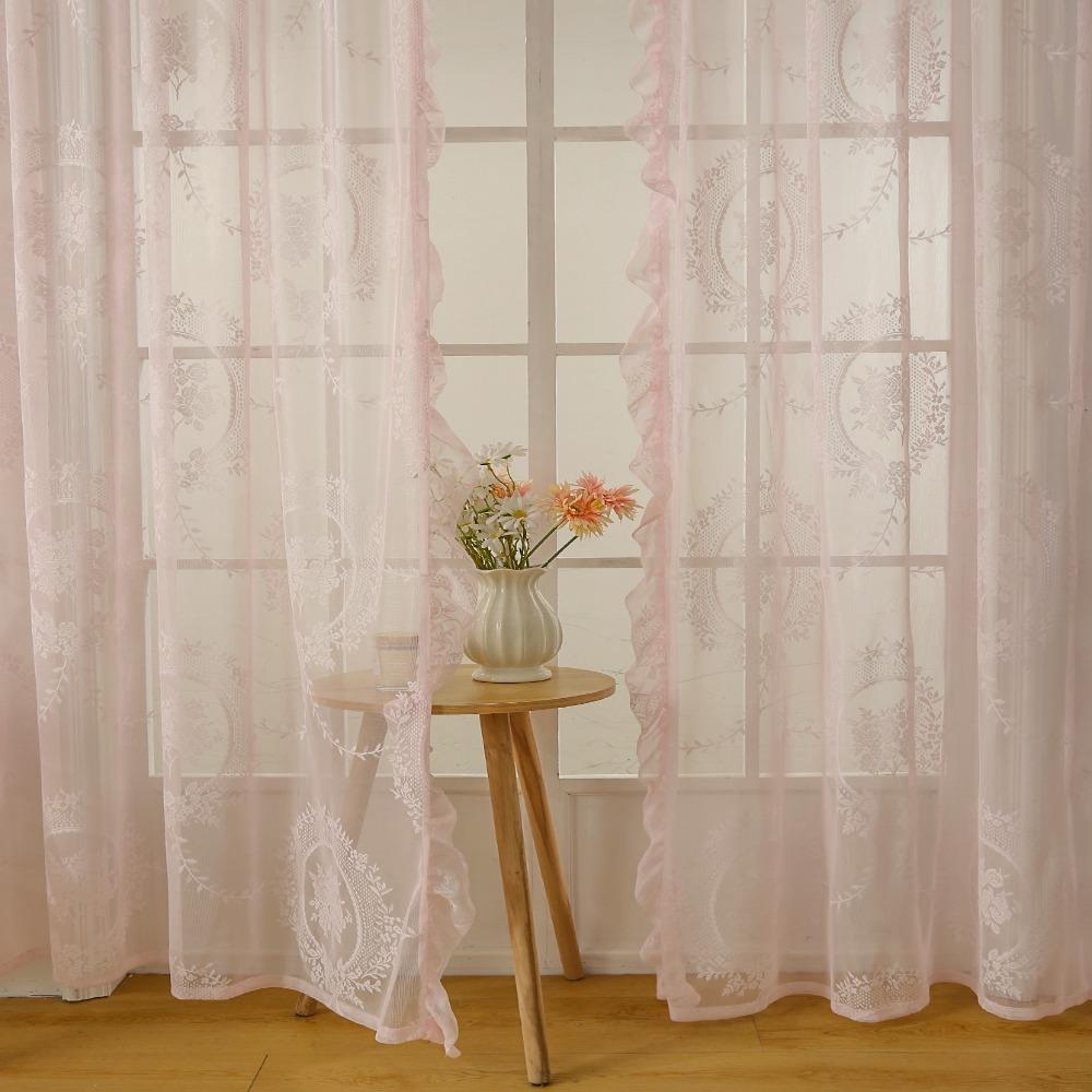 2 шт. Ретро Французское Кружево Цветочный Занавес Рустикальный Волановый Занавес Декор Дома Марлевый Занавес Дверь