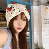 Ins милый сладкий треугольник полотенце женский сладкий прохладный вишневый выдолбленный ручной вязки повязка на голову допаминовый платок