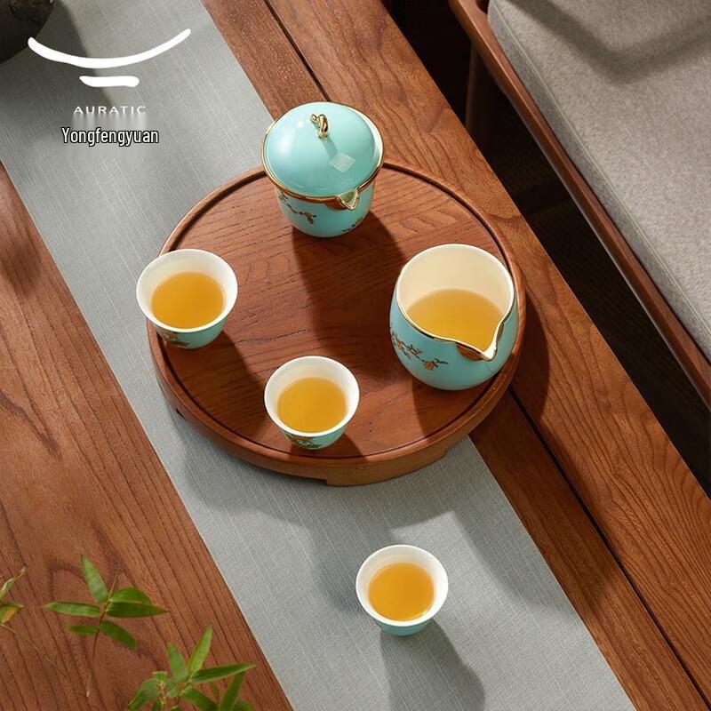 Yongfengyuan West Lake Blue 6-предметный дорожный чайный набор