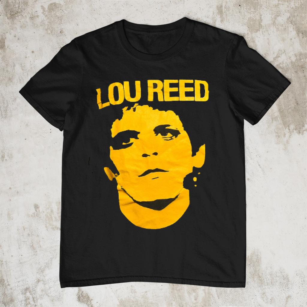 Lou Reed Face Short Sleeve Gift For Fan Black All Size Shirt FA1141