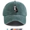 pc pcs Unisex Adjustable Duckbill Cap with Kitten Print  Black  White Striped Baseball Hat Lightweight Breathable Suitable